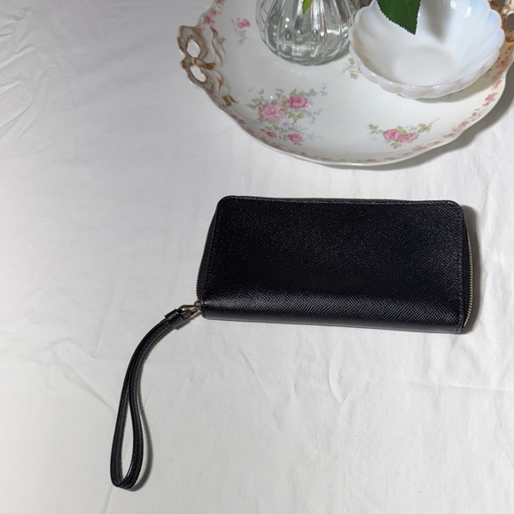 Coach Black Leather Wristlet wallet - Picture 2 of 6
